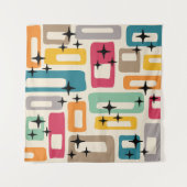 Retro Mid Century Modern Abstract patroon Wandkleed (Voorkant (horizontaal))