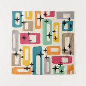 Retro Mid Century Modern Abstract patroon Wandkleed (Voorkant)