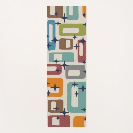 Retro Mid Century Modern Abstract patroon Yogamat (Voorkant)