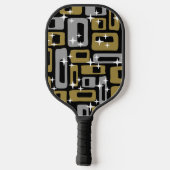 Retro Mid Century Modern Abstract Pickleball Paddle (Achterkant)