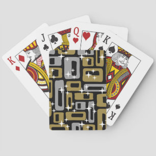 Retro Mid Century Modern Abstract Pokerkaarten