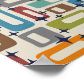 Retro Mid Century Modern Abstract Poster (Hoek)