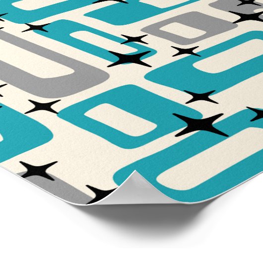 Retro Mid Century Modern Abstract Poster (Hoek)