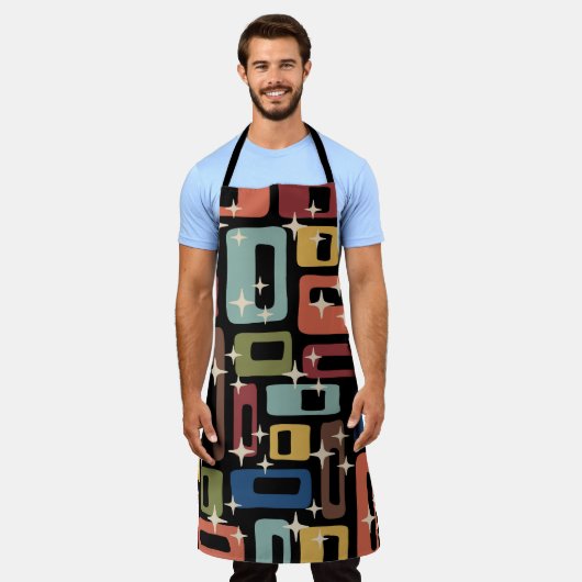 Retro Mid Century Modern Abstract Schort (Gedragen)