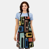 Retro Mid Century Modern Abstract Schort (Gedragen)