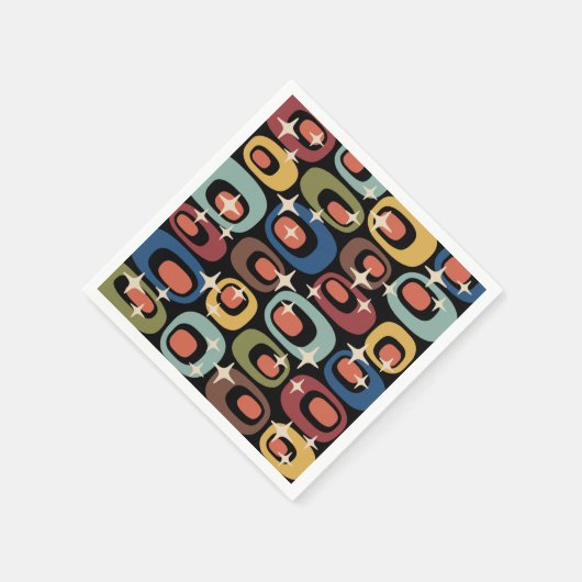 Retro Mid Century Modern Abstract Servet (Hoek)