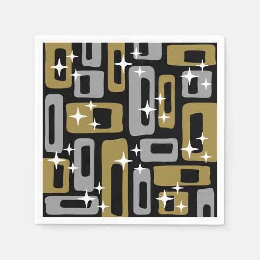 Retro Mid Century Modern Abstract Servet (Voorkant)