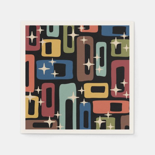 Retro Mid Century Modern Abstract Servet (Voorkant)
