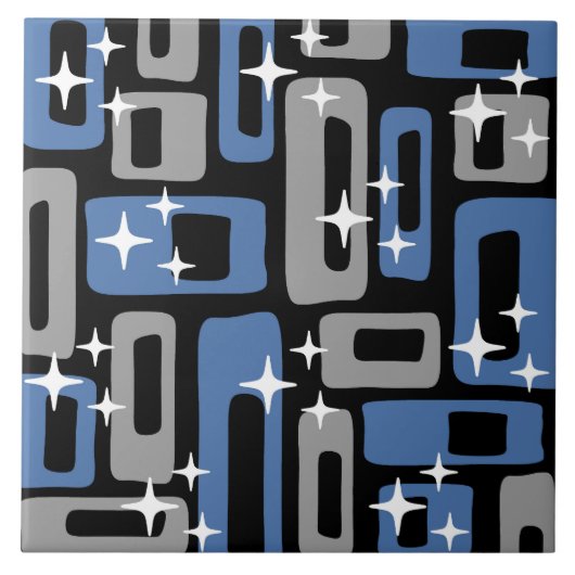 Retro Mid Century Modern Abstract Tegeltje (Voorkant)