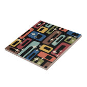 Retro Mid Century Modern Abstract Tegeltje (Zijkant)