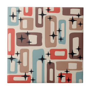 Retro Mid Century Modern Abstract Tegeltje
