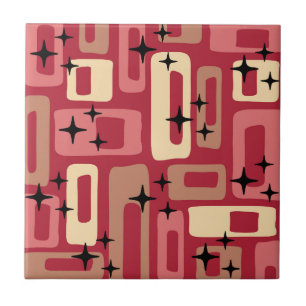 Retro Mid Century Modern Abstract Tegeltje