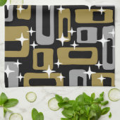 Retro Mid Century Modern Abstract Theedoek (Gevouwen)