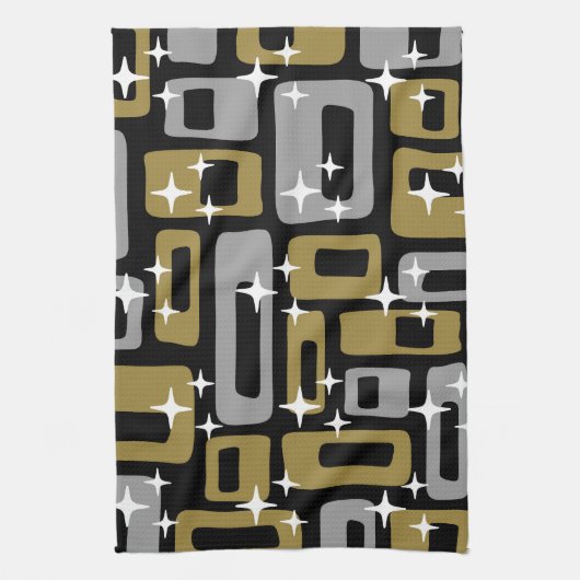Retro Mid Century Modern Abstract Theedoek (Verticaal)