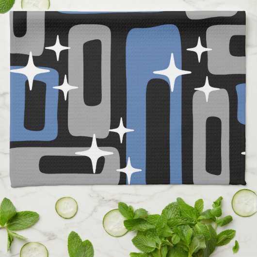 Retro Mid Century Modern Abstract Theedoek (Gevouwen)