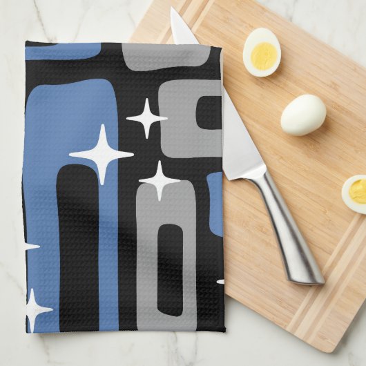 Retro Mid Century Modern Abstract Theedoek (Quarter Fold)