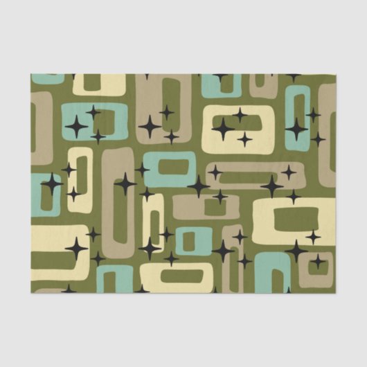 Retro Mid Century Modern Abstract Tissuepapier (Voorkant)
