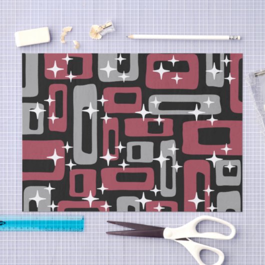 Retro Mid Century Modern Abstract Tissuepapier (Craft)