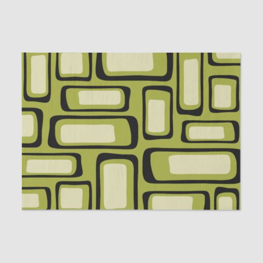 Retro Mid Century Modern Abstract Tissuepapier (Voorkant)
