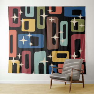 Retro Mid Century Modern Abstract Wandkleed