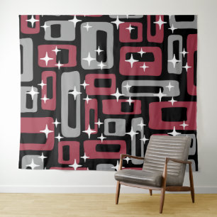 Retro Mid Century Modern Abstract Wandkleed