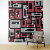 Retro Mid Century Modern Abstract Wandkleed (In situ)