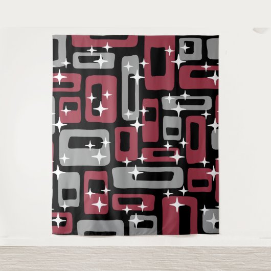 Retro Mid Century Modern Abstract Wandkleed (Voorkant)