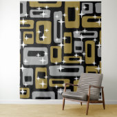 Retro Mid Century Modern Abstract Wandkleed (In situ)