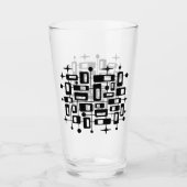 Retro Mid Century Modern Atomic Abstract Glas (Voorkant)