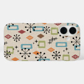 Retro Mid Century Modern Atomic Abstract Pattern Case-Mate iPhone Case (Achterkant (horizontaal))