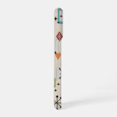 Retro Mid Century Modern Atomic Abstract Pattern iPhone 16 Hoesje (Rechterkant)