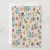 Retro Mid Century Modern Atomic Abstract Pattern Kaart (Voorkant)