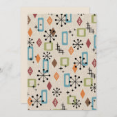 Retro Mid Century Modern Atomic Abstract Pattern Kaart (Voorkant / Achterkant)