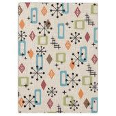 Retro Mid Century Modern Atomic Abstract Pattern Klembord (Achterkant)