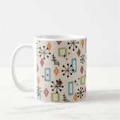 Retro Mid Century Modern Atomic Abstract Pattern Koffiemok (Links)