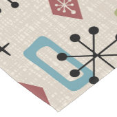 Retro Mid Century Modern Atomic Abstract Pattern Korte Tafelloper (Hoek)