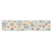 Retro Mid Century Modern Atomic Abstract Pattern Korte Tafelloper (Horizontaal)