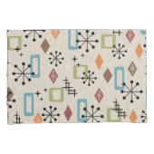 Retro Mid Century Modern Atomic Abstract Pattern Kussensloop (Voorkant-Rechts)