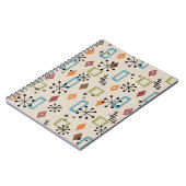 Retro Mid Century Modern Atomic Abstract Pattern Notitieboek (Linkerzijde)