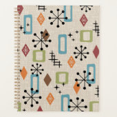 Retro Mid Century Modern Atomic Abstract Pattern Planner (Voorkant)