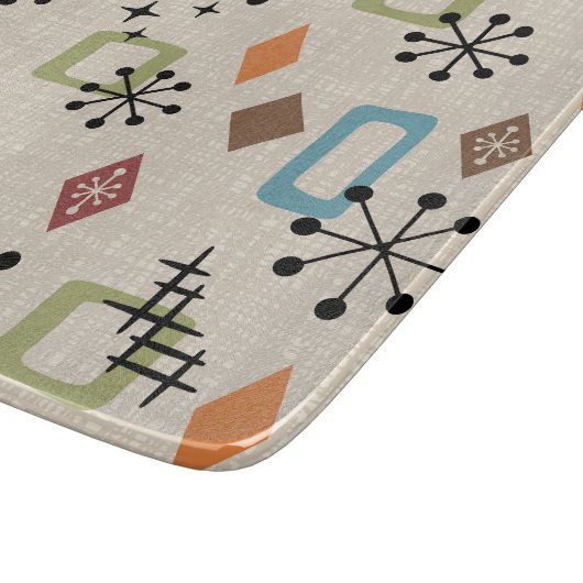 Retro Mid Century Modern Atomic Abstract Pattern Snijplank (Hoek)