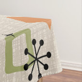 Retro Mid Century Modern Atomic Abstract Pattern Tafelkleed (Voorbeeld)