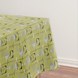 Retro Mid Century Modern Atomic Geometric Green Tafelkleed