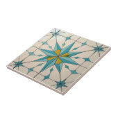 Retro Mid Century Modern Atomic Geometric Pattern Tegeltje (Zijkant)