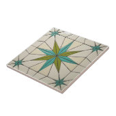 Retro Mid Century Modern Atomic Geometric Pattern Tegeltje (Zijkant)
