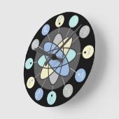 Retro Mid Century Modern Atomic Model Starburst Ronde Klok (Hoek)