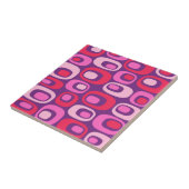 Retro Mid Century Modern Atomic Pattern Rug Tegeltje (Zijkant)