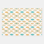 Retro Mid Century Modern atoompatroon Inpakpapier Vel (Voorkant)