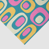 Retro Mid Century Modern atoompatroon Tissuepapier (Detail)