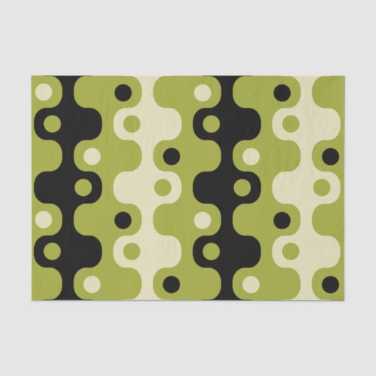 Retro Mid Century Modern atoompatroon Tissuepapier (Voorkant)